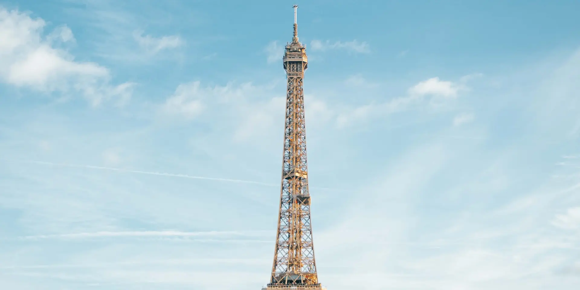 Paris Eiffel Tower at dusk