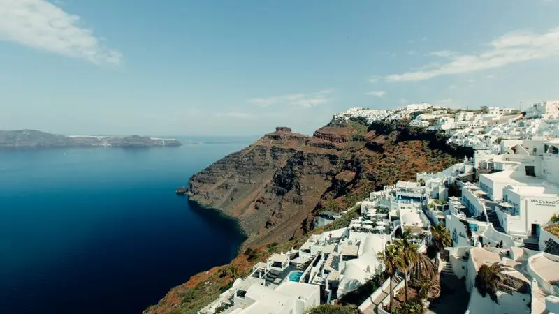 Caldera view from Santorini village
